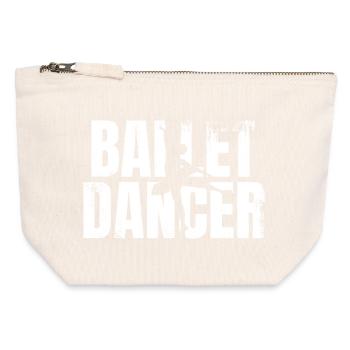 Drôle de danseuse de ballet - Pochette zippée en toile 12 x 13 cm - blanc naturel - Devant