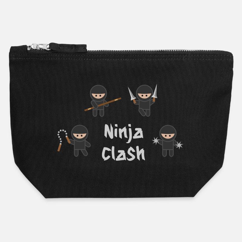 Ninja Fight Sport Training - Canvas Zip Pouch 12 x 13 cm - black