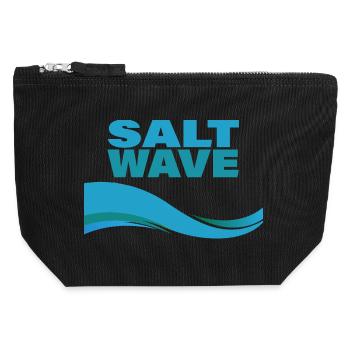 VAGUE DE SEL - Pochette zippée en toile 12 x 13 cm - noir - Devant
