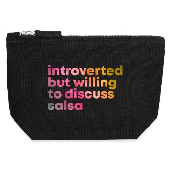 Salsa - Canvas Zip Pouch 12 x 13 cm - black - Front