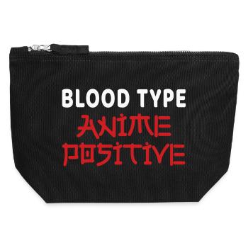 Anime - Pochette zippée en toile 12 x 13 cm - noir - Devant