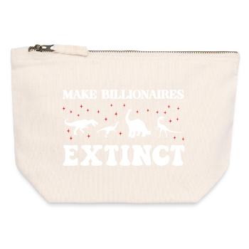 Make Billionaires Extinct - Canvas Zip Pouch 12 x 13 cm - nature - Front
