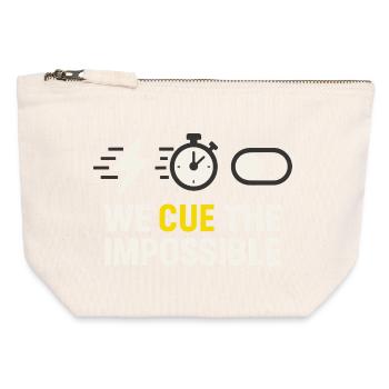 Theatre Technology Crew Stage Technician Sound - Canvas Zip Pouch 12 x 13 cm - nature - Front