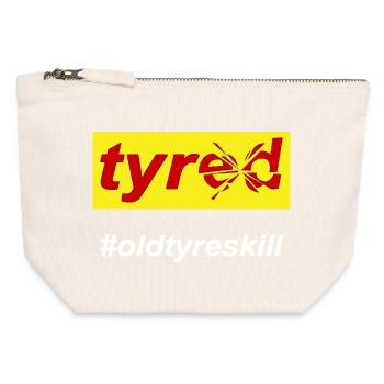 Tyred Tired Mom Life - Canvas Zip Pouch 12 x 13 cm - nature - Front