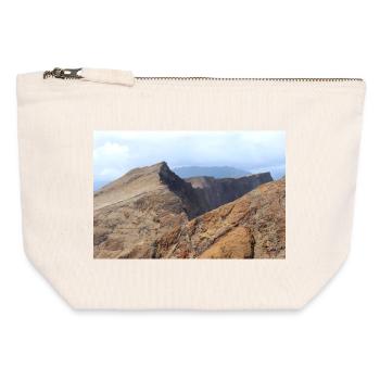 Madère Portugal Poster - Pochette zippée en toile 12 x 13 cm - blanc naturel - Devant