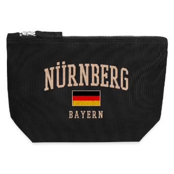 Nuremberg - Germany - Canvas Zip Pouch 12 x 13 cm - black - Front