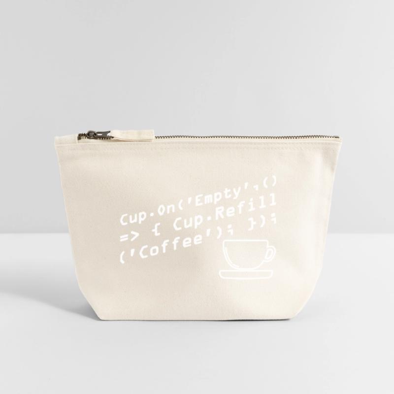 Programmers generate code from coffee Canvas Zip Pouch 12 x 13 cm
