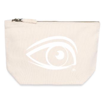 Auge - Canvas Reißverschluss-Täschchen (12 x 13 cm) - Naturweiß - Vorne