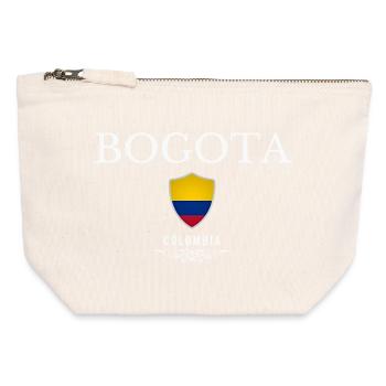 Bogotá, Kolumbien, elegantes minimalistisches Design - Canvas Reißverschluss-Täschchen (12 x 13 cm) - Naturweiß - Vorne