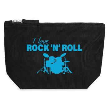 ROCK 'N' ROLL - Canvas Zip Pouch 12 x 13 cm - black - Front