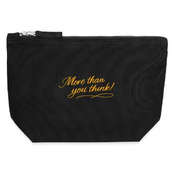 More than you think! - Canvas Zip Pouch 12 x 13 cm - black - Front