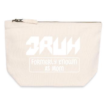 Blocky Retro Formerly Known as Mom - Canvas Zip Pouch 12 x 13 cm - nature - Front
