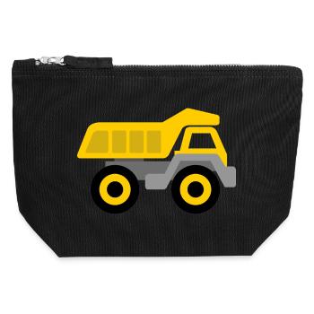 Benne - Pochette zippée en toile 12 x 13 cm - noir - Devant
