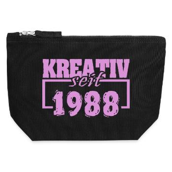 Creative 1988 - Canvas Zip Pouch 12 x 13 cm - black - Front