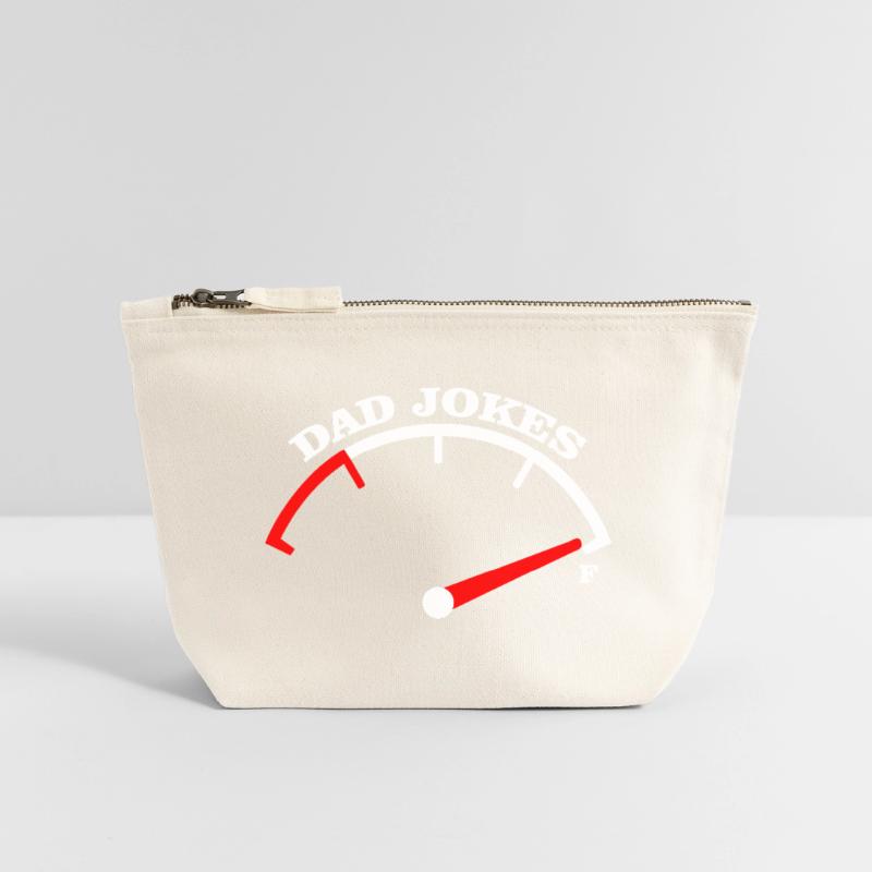 Conception du Tee Meter Dad Jokes Pochette zippée en toile 12 x 13 cm