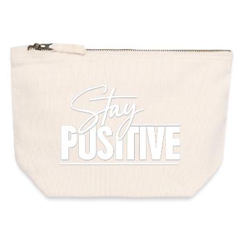 stay positive - Canvas Zip Pouch 12 x 13 cm - nature - Front