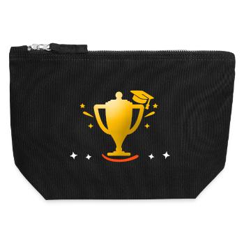 coupe - Pochette zippée en toile 12 x 13 cm - noir - Devant