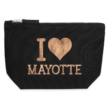 T SHIRT MAYOTTE  - Pochette zippée en toile 12 x 13 cm - noir - Devant