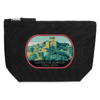 Alarcon Castle: Spanish Fairy Tale - Canvas Zip Pouch 12 x 13 cm - black - Front