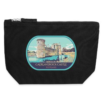 Illustration Caerlaverock Castle, Schottland - Canvas Reißverschluss-Täschchen (12 x 13 cm) - Schwarz - Vorne