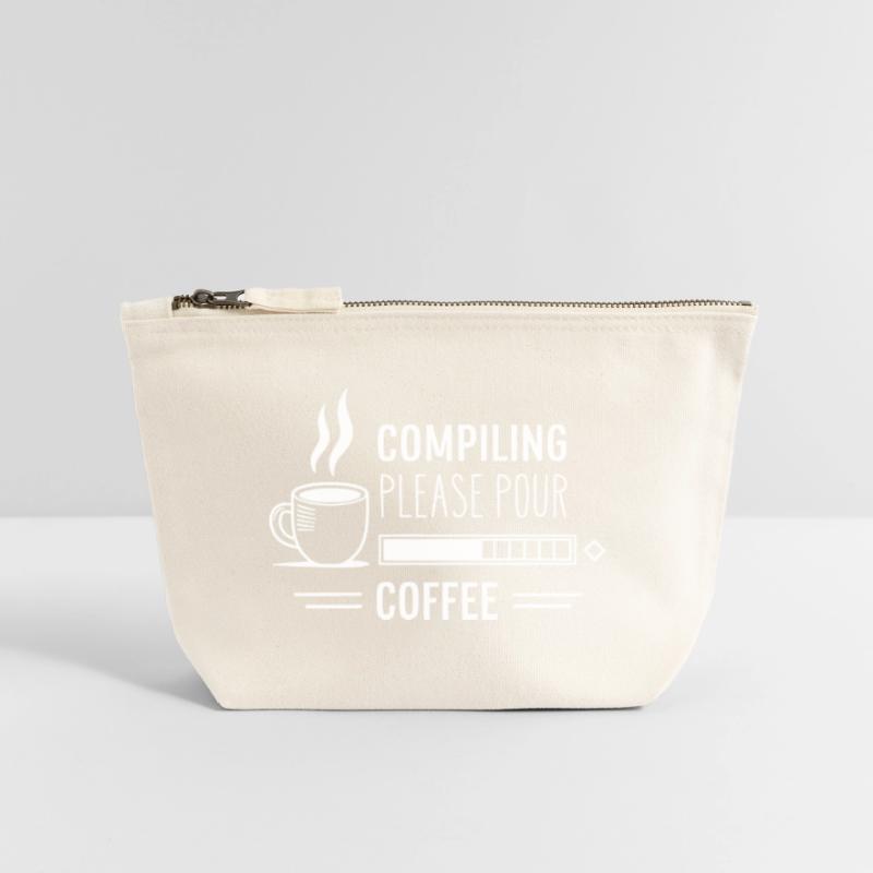 Programmers generate code from coffee Canvas Zip Pouch 12 x 13 cm