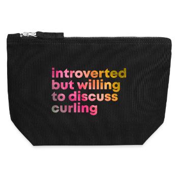 Curling - Canvas Reißverschluss-Täschchen (12 x 13 cm) - Schwarz - Vorne