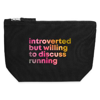 Runner - Canvas Zip Pouch 12 x 13 cm - black - Front