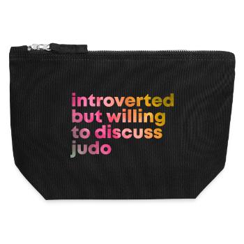 Judo - Canvas Reißverschluss-Täschchen (12 x 13 cm) - Schwarz - Vorne