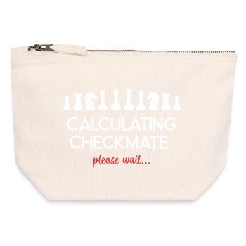 Chess - Calculating Checkmate, please wait... - Canvas Zip Pouch 12 x 13 cm - nature - Front
