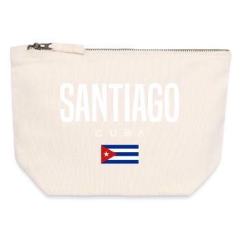 Santiago Cuba Cubans - Canvas Zip Pouch 12 x 13 cm - nature - Front