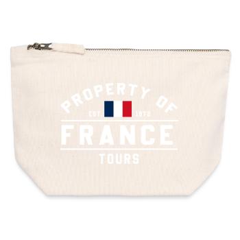 Circuits immobiliers français - Pochette zippée en toile 12 x 13 cm - blanc naturel - Devant