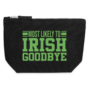 Most Likely to Irish Goodbye - Canvas Zip Pouch 12 x 13 cm - black - Front