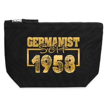 1958 - Canvas Zip Pouch 12 x 13 cm - black - Front