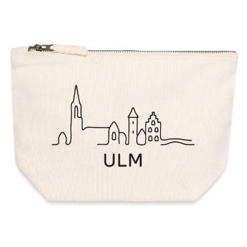 Horizon d’Ulm - Pochette zippée en toile 12 x 13 cm - blanc naturel - Devant
