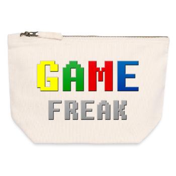 Retro Pixel Game Freak Theme - Canvas Zip Pouch 12 x 13 cm - nature - Front