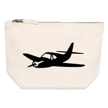 Propeller planes - Canvas Zip Pouch 12 x 13 cm - nature - Front