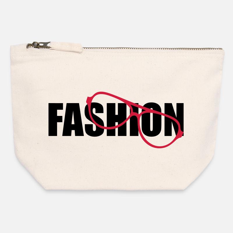 Fashion - Canvas Reißverschluss-Täschchen (12 x 13 cm) - Naturweiß