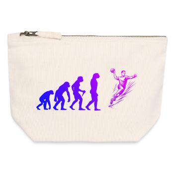 Handball Liebe zum Anziehen für Männer - Canvas Reißverschluss-Täschchen (12 x 13 cm) - Naturweiß - Vorne
