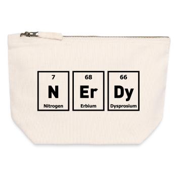 nerd geek nerdy - Canvas Zip Pouch 12 x 13 cm - nature - Front
