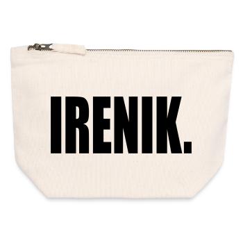 IRENIK PAIX - DÉMOCRATIE - Pochette zippée en toile 12 x 13 cm - blanc naturel - Devant