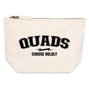 Varsity Arch – Quads-Abteilung - Canvas Reißverschluss-Täschchen (12 x 13 cm) - Naturweiß - Vorne