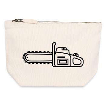 chainsaw - Canvas Zip Pouch 12 x 13 cm - nature - Front