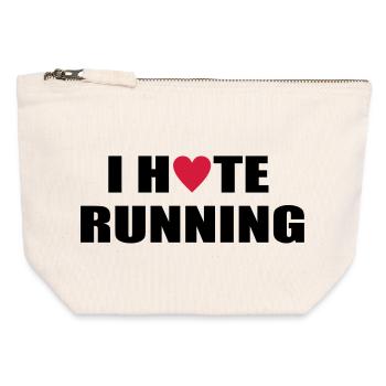 run - Canvas Zip Pouch 12 x 13 cm - nature - Front
