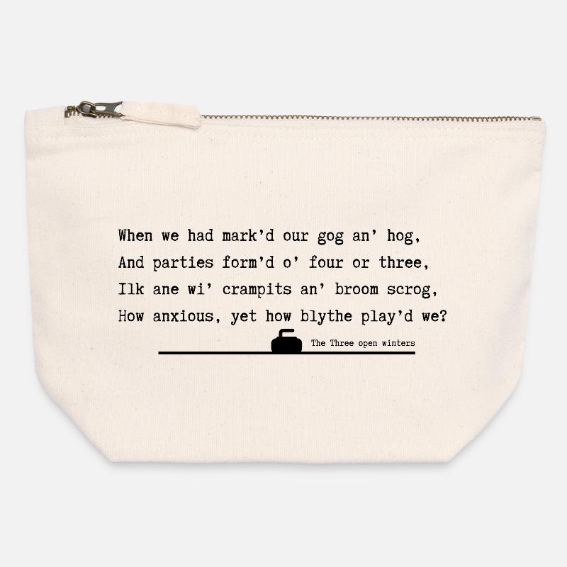 Three open winters - Canvas Zip Pouch 12 x 13 cm - nature