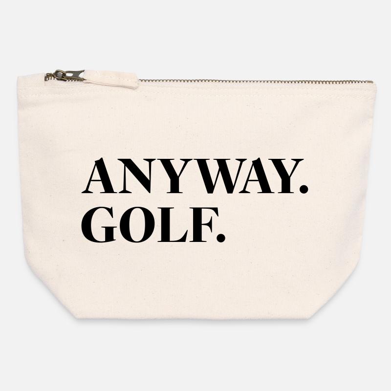 Bref, le golf - Pochette zippée en toile 12 x 13 cm - blanc naturel