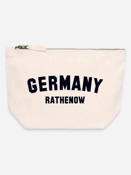 RATHENOW Germany - Canvas Reißverschluss-Täschchen (12 x 13 cm) - Naturweiß