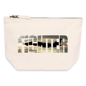 Fighter F-14 Tomcat - Canvas Zip Pouch 12 x 13 cm - nature - Front