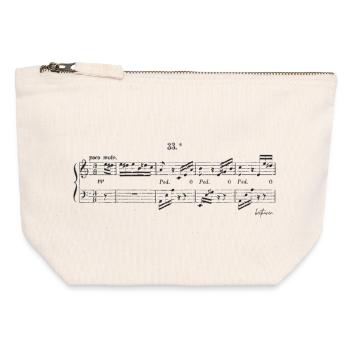 Beethoven for Elise Sheet Music Design - Canvas Zip Pouch 12 x 13 cm - nature - Front