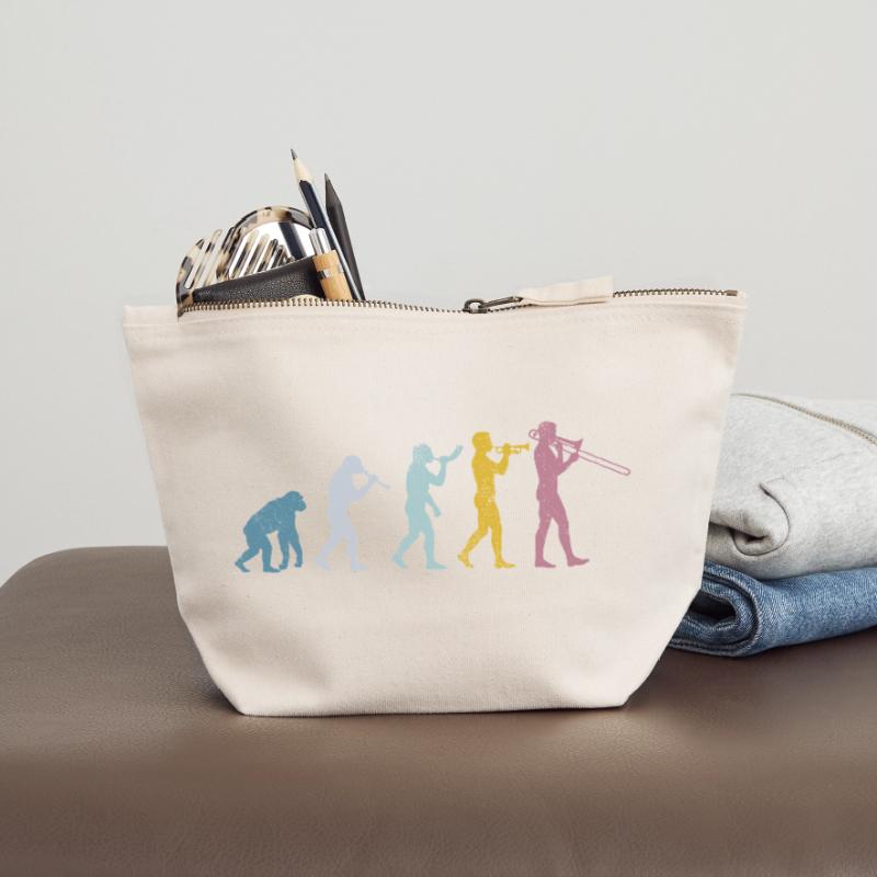 Évolution du trombone Pochette zippée en toile 12 x 13 cm