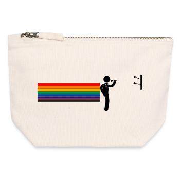 Rainbow Darter – Throw with Pride - Canvas Zip Pouch 12 x 13 cm - nature - Front